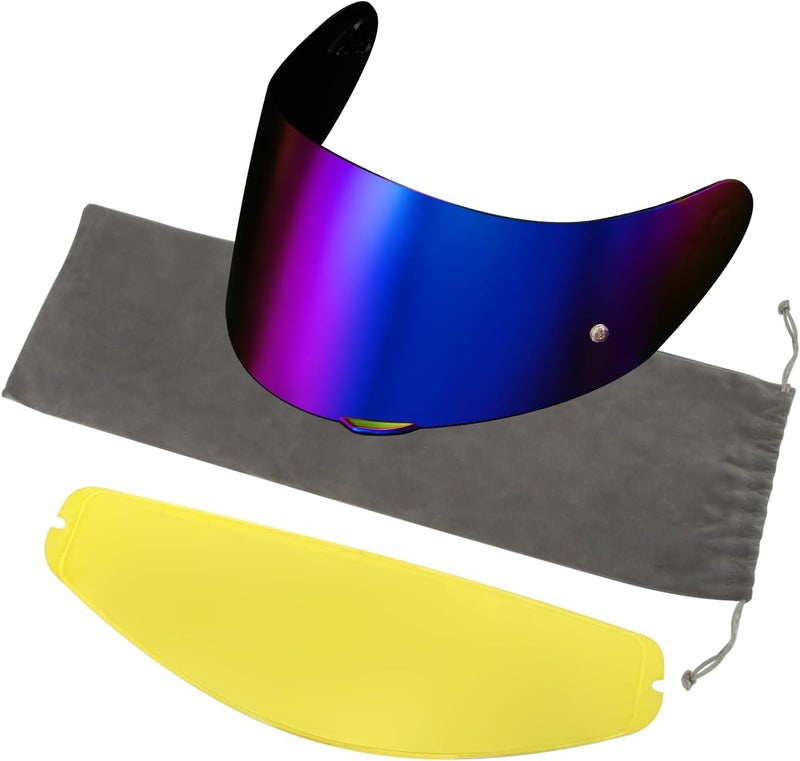 psler K1 Visor - K1 s Visor K3sv Tinted Visor k5 Face Shield Replacement for k1 k1s k3sv k5,Anti-Fog Film + Rainbow Visor - Image 1